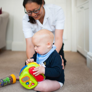 Hove Cranial Osteopath Aimee Cox treating baby